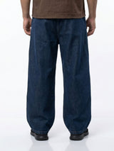 Dark Washed Pleated Denim Jeans Fugazee 