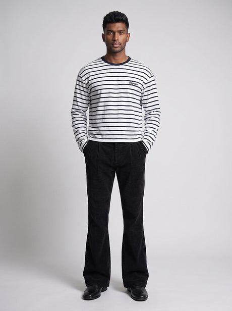 Sailor Striped Longsleeve Cropped Tshirt T-Shirts Fugazee 