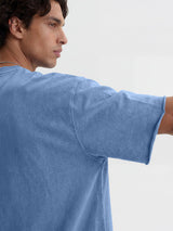 Ice Blue Washed Boxy Oversized Tshirt T-Shirts Fugazee 