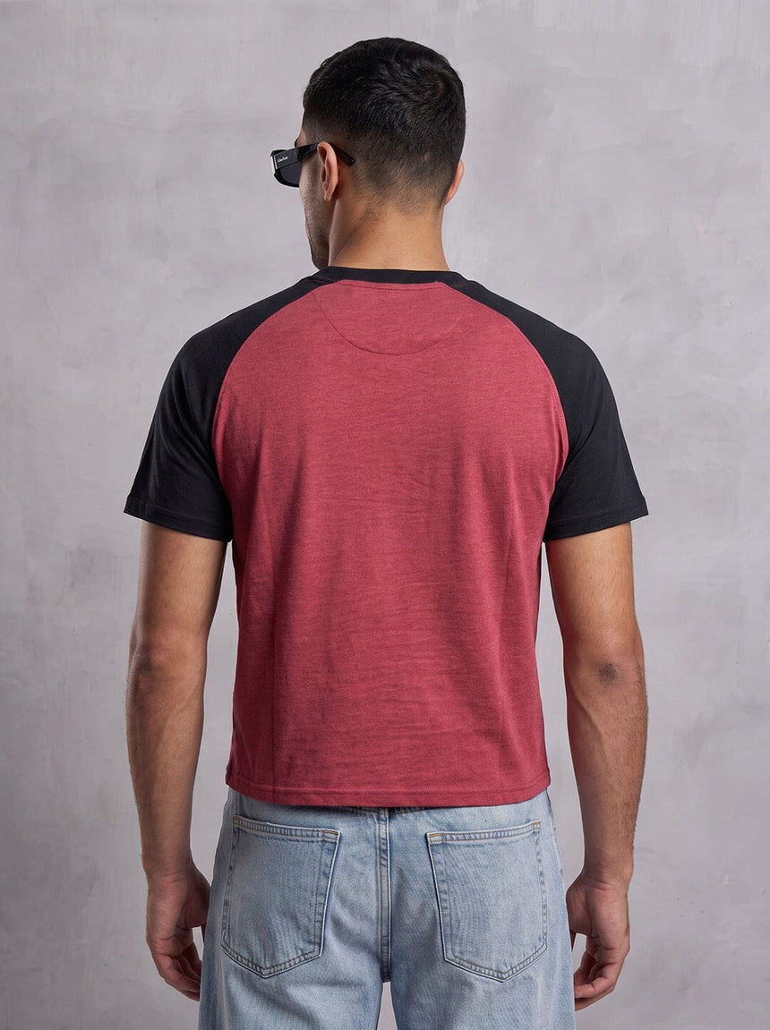 Rust Melange Raglan Cropped Tshirt T-Shirts Fugazee 