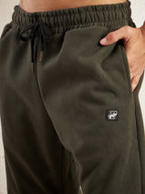 Khaki Polar Fleece Boot Cut Joggers Trackpants Fugazee 