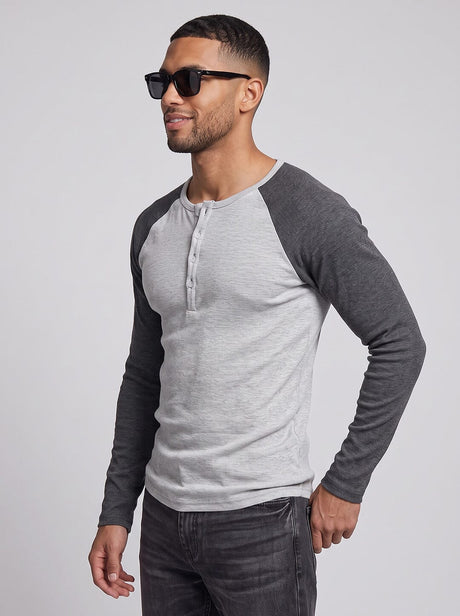 Shades Of Grey Ribbed Raglan Tshirt T-Shirts Fugazee 