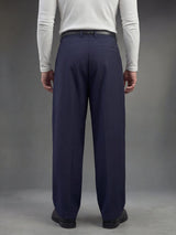 Navy Pleated Korean Trousers Trousers Fugazee 
