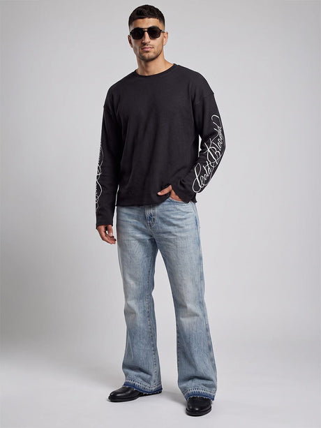 Black Cold Blooded Cropped Waffle Tshirt T-Shirts Fugazee 