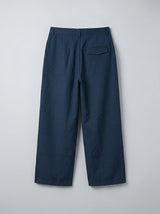 Navy Double Waisted Pleated Trousers Trousers Fugazee 