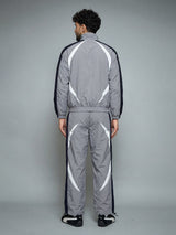 Grey Crescent Cut And Sew Tracksuit Tracksuits Fugazee 