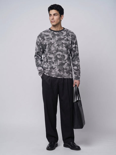 Grey Camo Waffle Longsleeve Tshirt T-Shirts Fugazee 