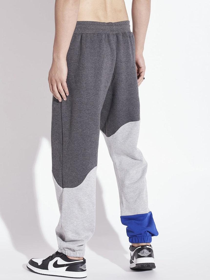 Grey Cut Sew Relaxed Fit Joggers Trackpants Fugazee 