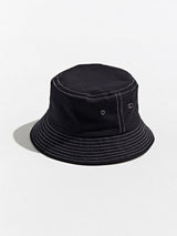 Black Contrast Stitch Bucket Hat Hats FUGAZEE 