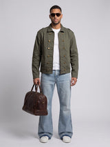 Olive Twill Heavyweight Harrington Cropped Jacket Jackets Fugazee 