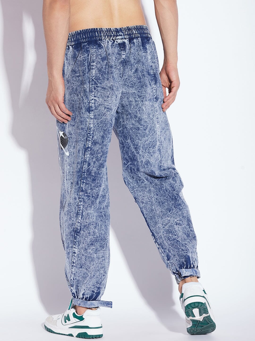 Blue Acid Wash Hooper Joggers Buy Men Trackpants Fugazee FUGAZEE