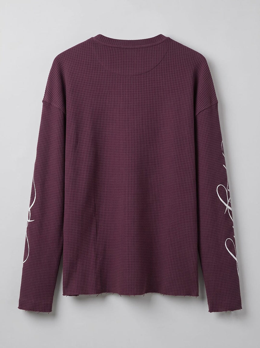 Maroon Cold Blooded Cropped Waffle Tshirt T-Shirts Fugazee 