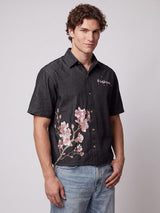 Black Sakura Denim Shirt Shirts Fugazee 