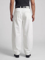 White washed Pleated Denim Jeans Fugazee 