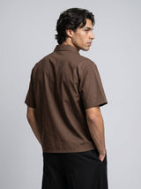 Brown Fireman Clasp Boxy Shirt Shirts Fugazee 