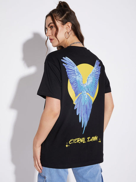 Black Macaw Unisex Oversized Tshirt T-shirts Fugazee 