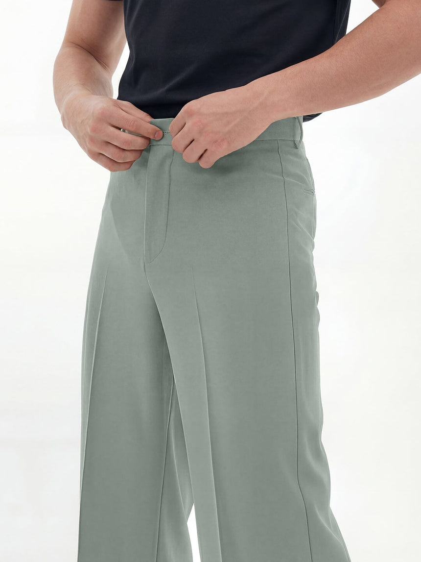 Foam Green Highwaisted Bell Bottom Trousers Trousers Fugazee 