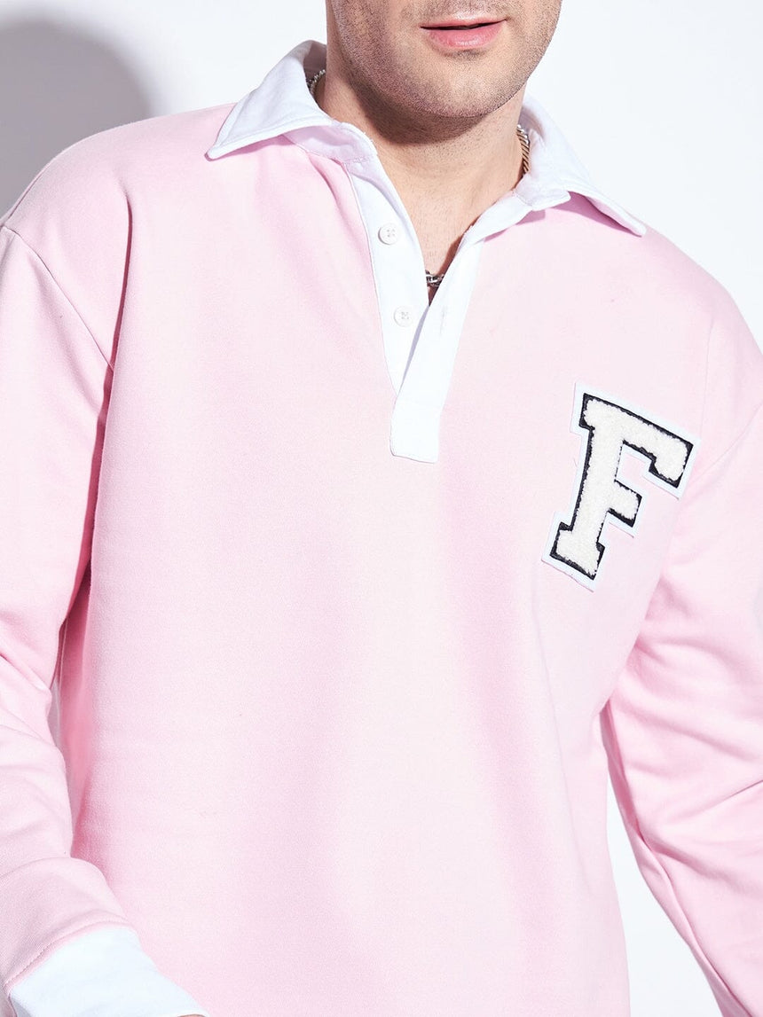 Pink Fleece Rugby Polo Tshirt T-shirts Fugazee 