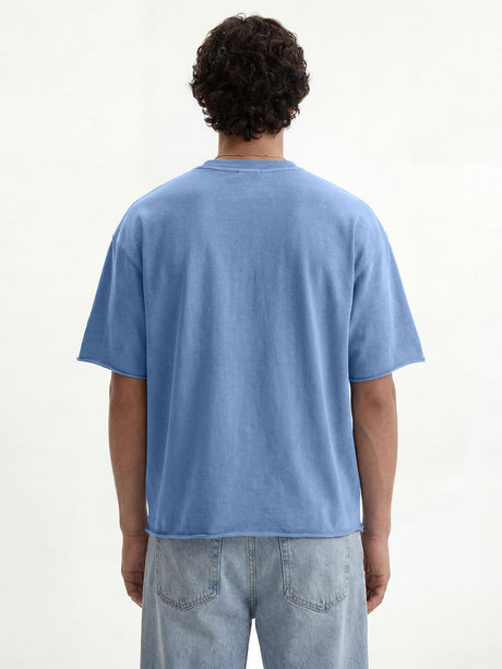 Ice Blue Washed Boxy Oversized Tshirt T-Shirts Fugazee 