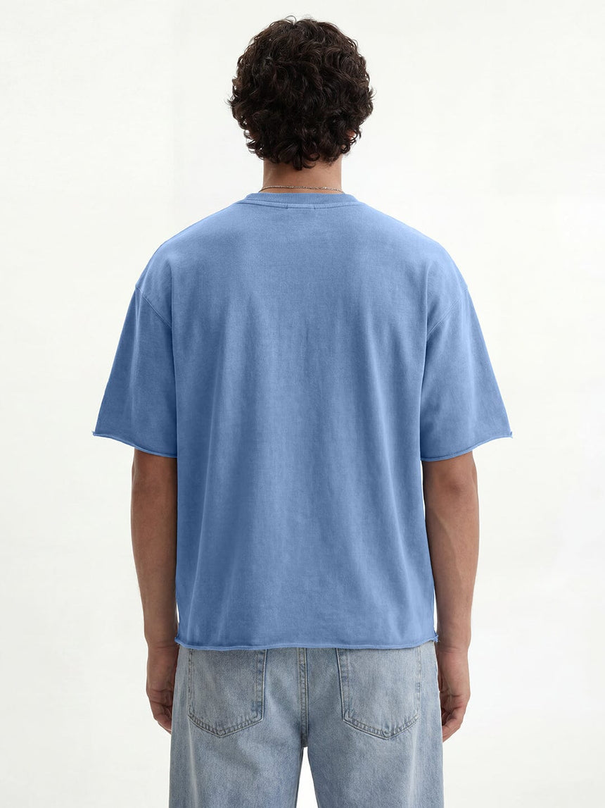 Ice Blue Washed Boxy Oversized Tshirt T-Shirts Fugazee 