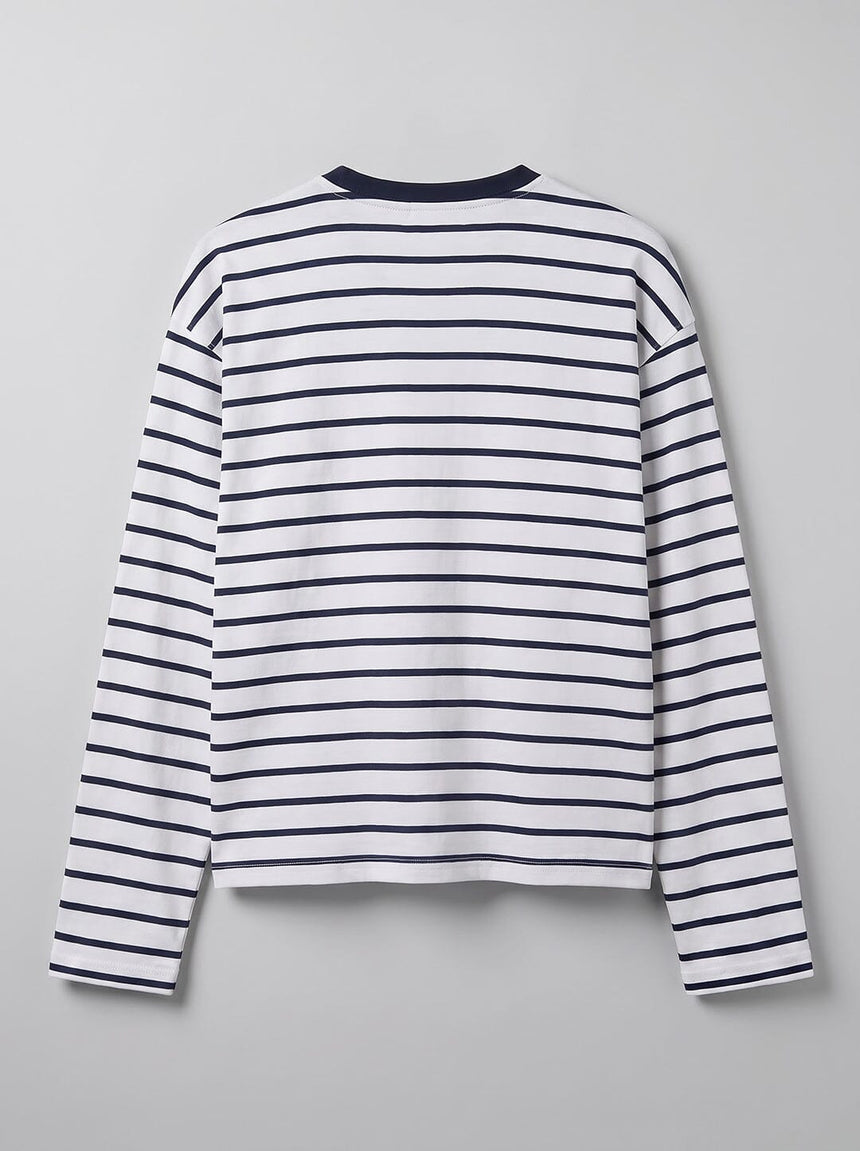 Sailor Striped Longsleeve Cropped Tshirt T-Shirts Fugazee 