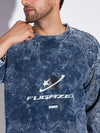 Blue Acid Washed Sweatshirt