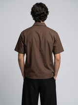 Brown Fireman Clasp Boxy Shirt Shirts Fugazee 
