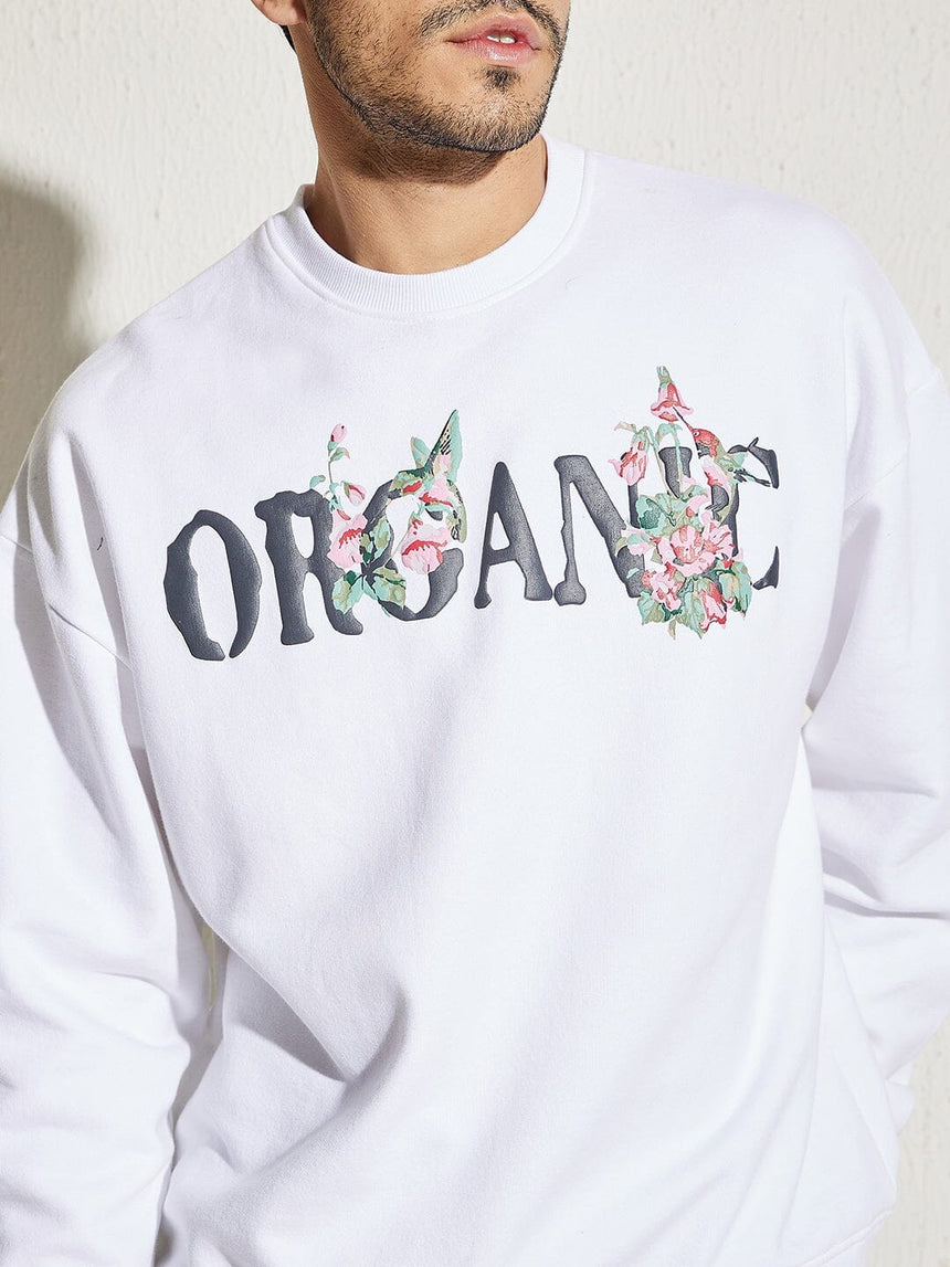 White Organic Oversized Sweatshirt Sweatshirts Fugazee 