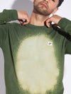 Olive Spray Tie Dye Sweatshirt & Jogger Combo Tracksuit