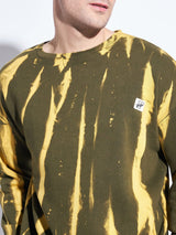 Olive & Yellow Tie Dye Sweatshirt Sweatshirts Fugazee 