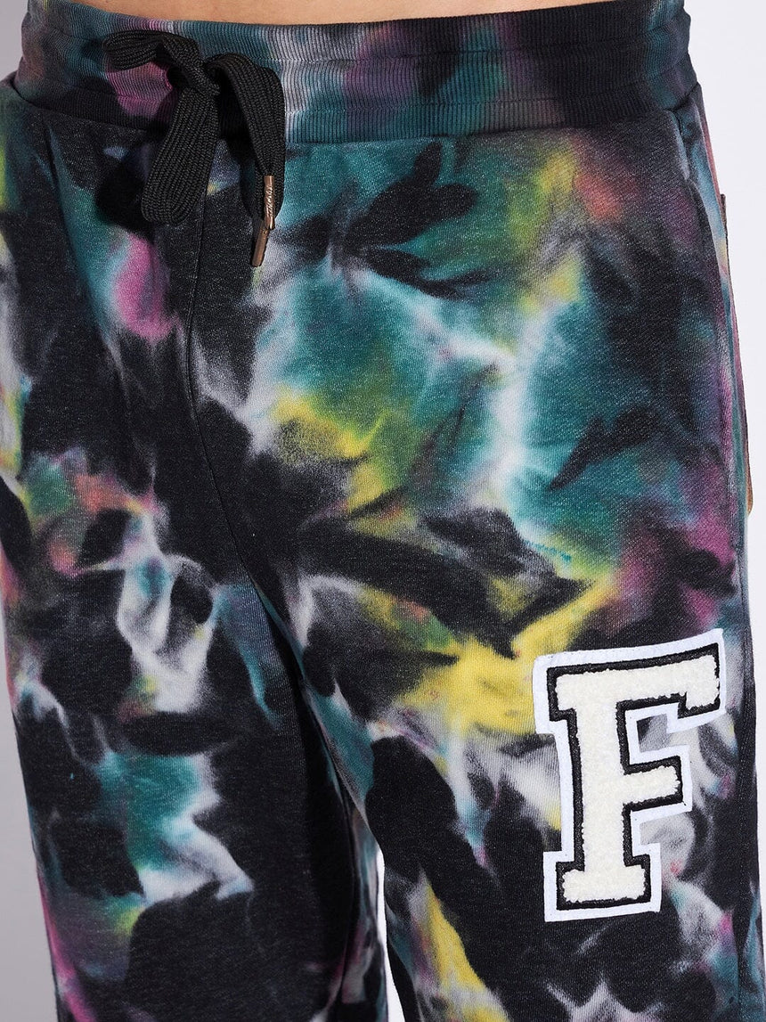 Multicolour Tie Dye Sweatshirt & Jogger Combo Tracksuit Tracksuits Fugazee 