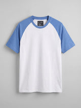 White and Sky Raglan Tshirt T-Shirts Fugazee 