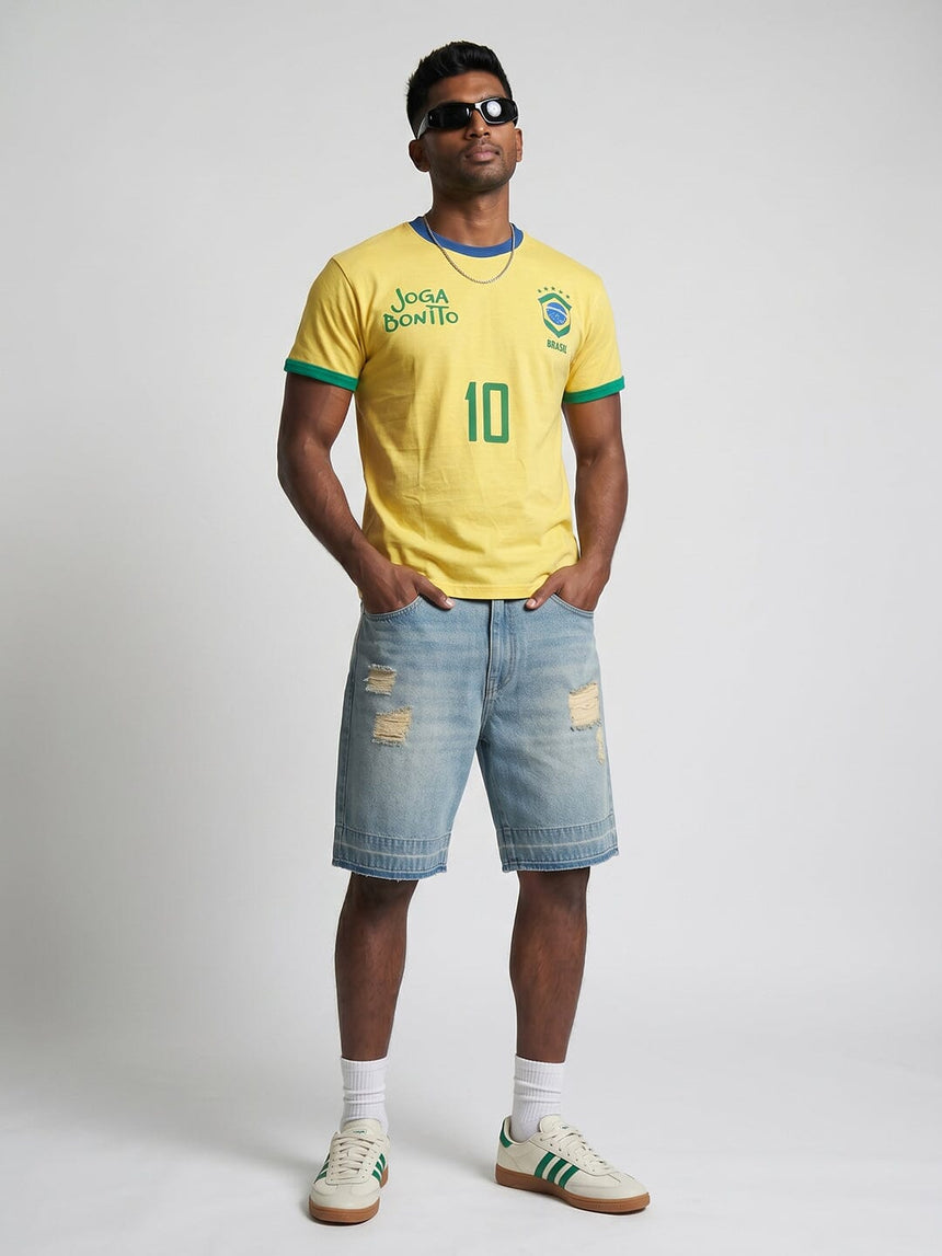 Brazil Retro Ringer Tshirt T-Shirts Fugazee 