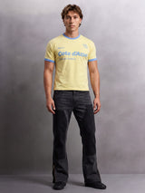 Butter Yellow Graphic Ringer Tshirt T-Shirts Fugazee 