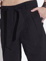 Black Twill Korean Baggy Pants Trousers Fugazee 