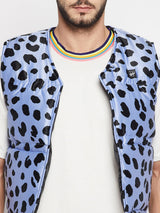 Blue Leopard Quilted Gillet Jackets Fugazee 