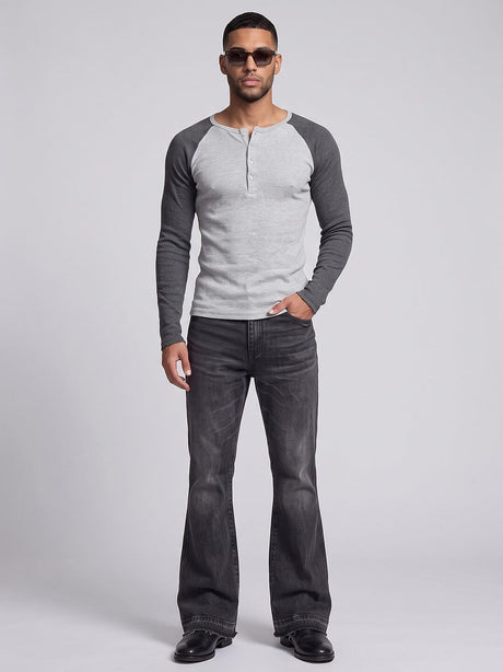 Shades Of Grey Ribbed Raglan Tshirt T-Shirts Fugazee 