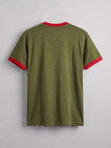 Khaki Ringer Cropped Tshirt T-Shirts Fugazee 