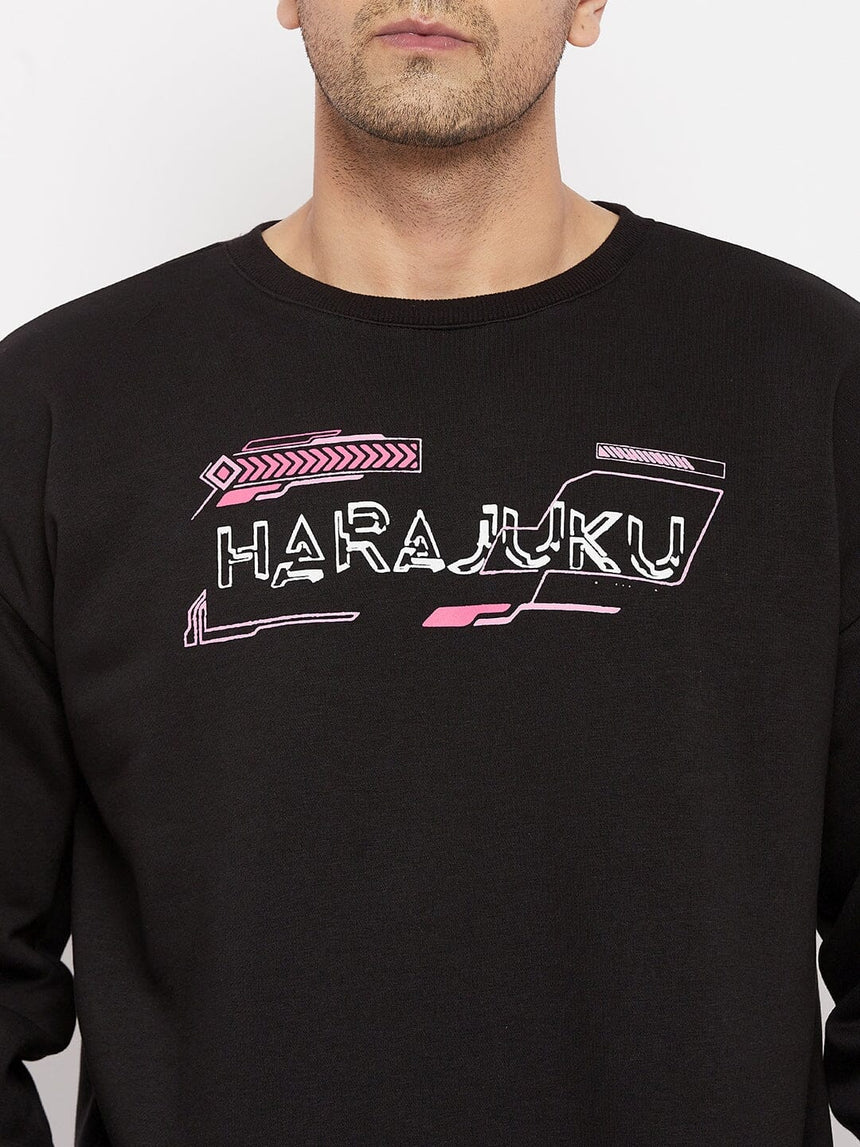 Black Harajuku Oversized Sweatshirt Sweatshirts Fugazee 