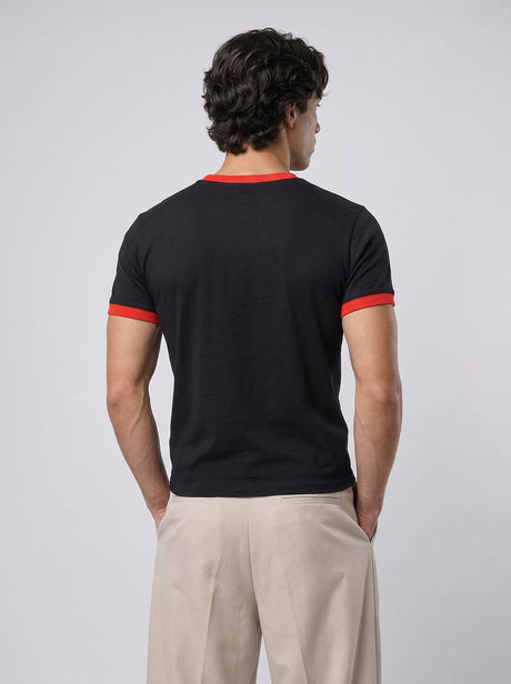 Black Cropped Ringer Tshirt T-Shirts Fugazee 