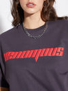 Grey Venomous Snake Unisex Oversized Tshirt