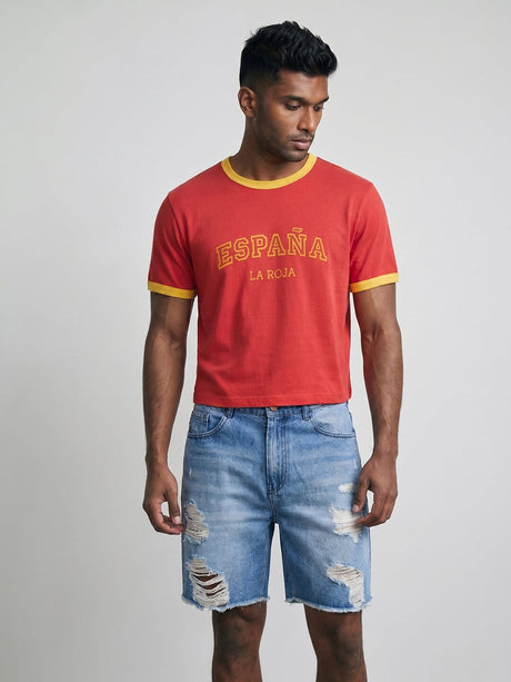 Spain Retro Ringer Tshirt T-Shirts Fugazee 