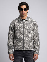 Ecru Tiger Tapersty Cropped Harrington Jacket Jackets Fugazee 