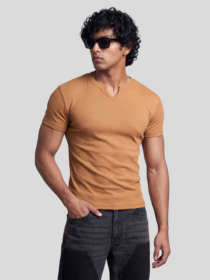 Sand Notch Neck Tshirt