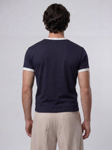 Navy Cropped Ringer Tshirt T-Shirts Fugazee 
