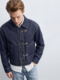 Dark Wash Fireman Clasp Denim Jacket