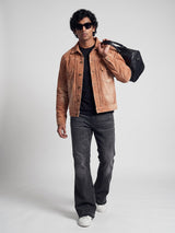 Desert Washed Pleated Corduroy Cropped Jacket Jackets Fugazee 