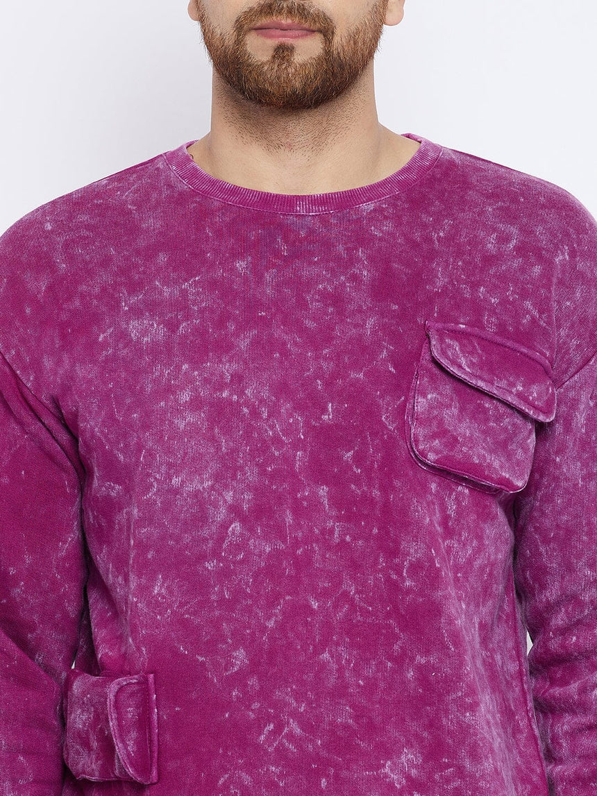 Magenta Washed Oversized Sweatshirt Sweatshirts Fugazee 
