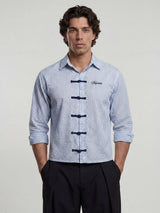 Ice Striped Frog Buttoned Cropped Shirt Shirts Fugazee 