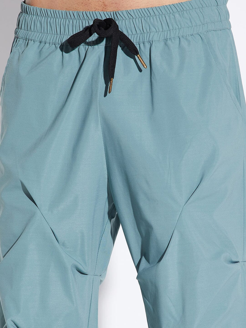 Teal Parachute Pleated Trackpants Trackpants Fugazee 